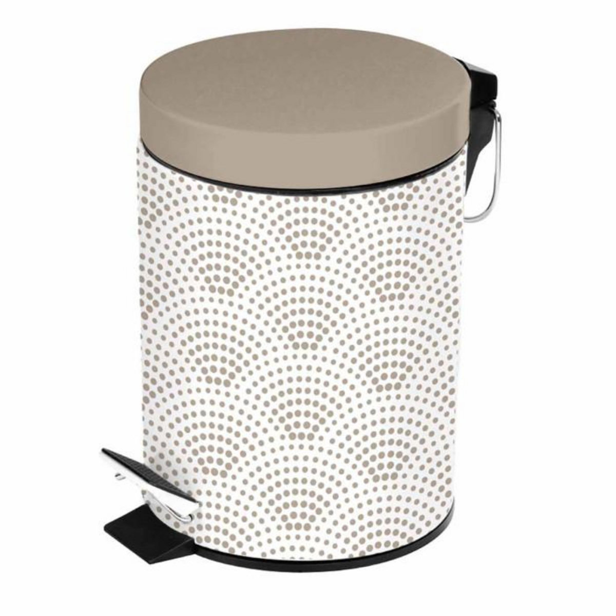 Paris Prix Poubelle à Pédale Imprimée  Minéral  3L Taupe