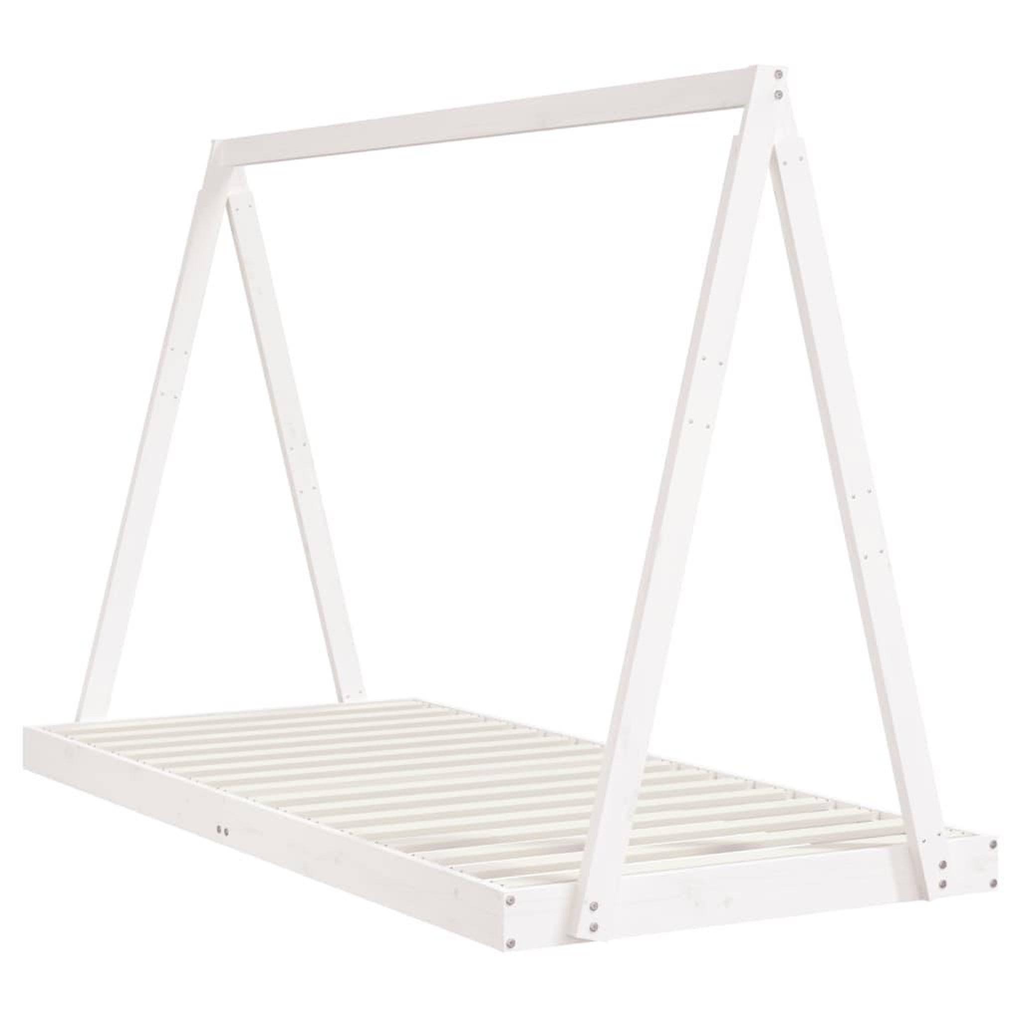 Voir la diapositive 3 : VIDAXL Cadre de lit pour enfants blanc 90x200 cm bois de pin massif