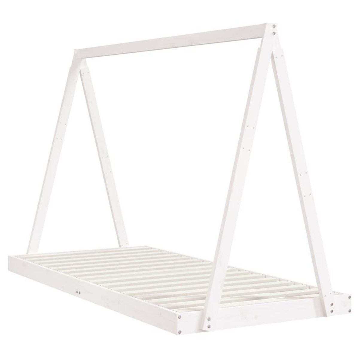 VIDAXL Cadre de lit pour enfants blanc 90x200 cm bois de pin massif