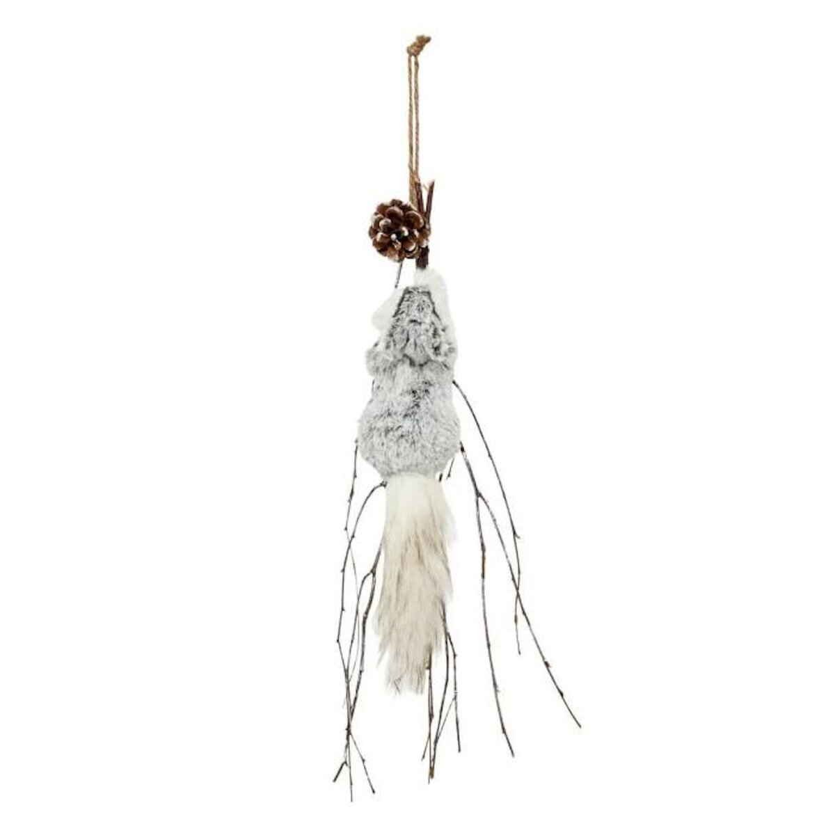 FEERIC LIGHT & CHRISTMAS Décoration de Noël Lapin  Hors Piste  44cm Gris