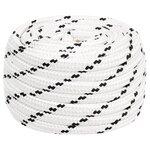 VIDAXL Corde de bateau tresse Blanc 18 mmx25 m Polyester