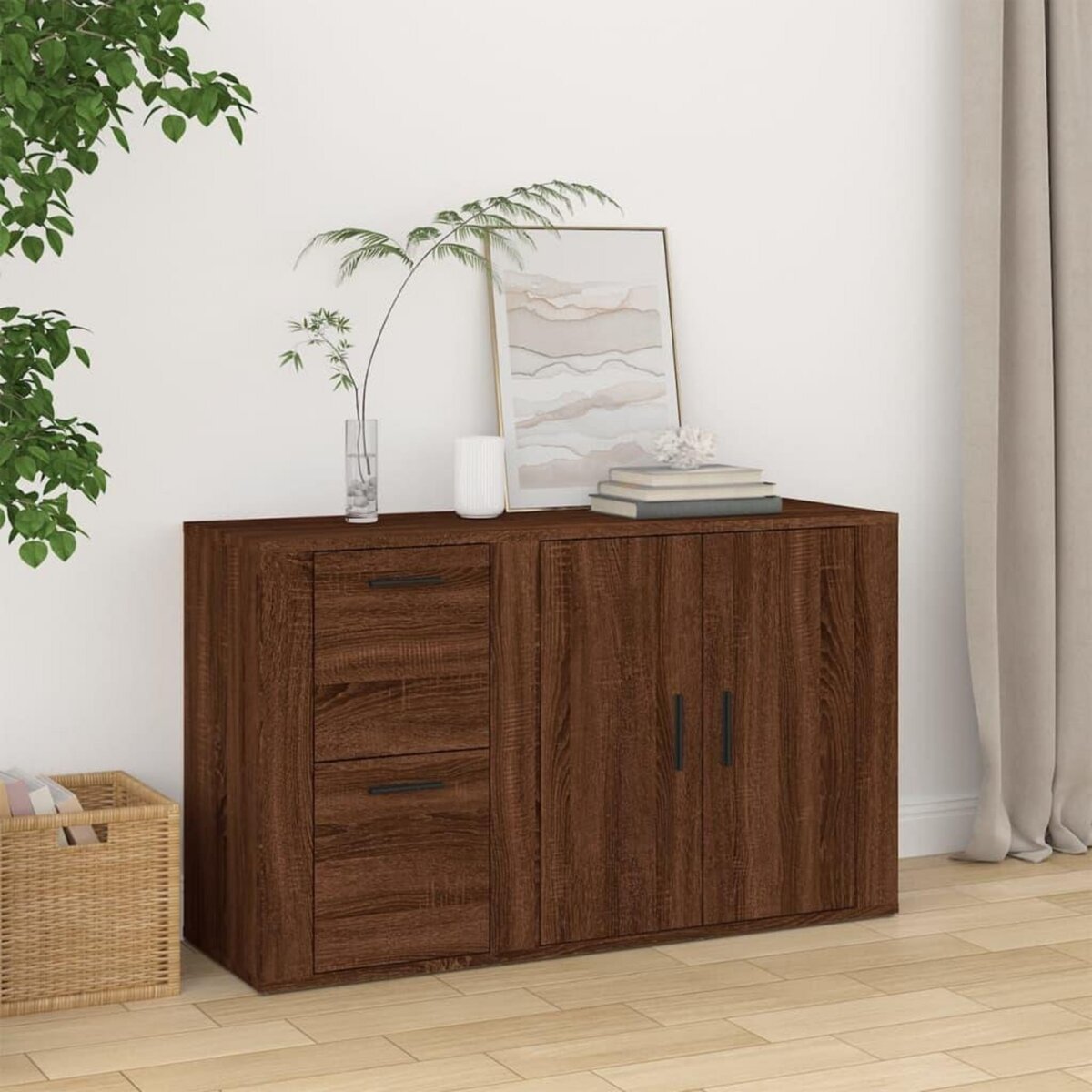 VIDAXL Buffet Chene marron 100x33x59,5 cm Bois d'ingenierie