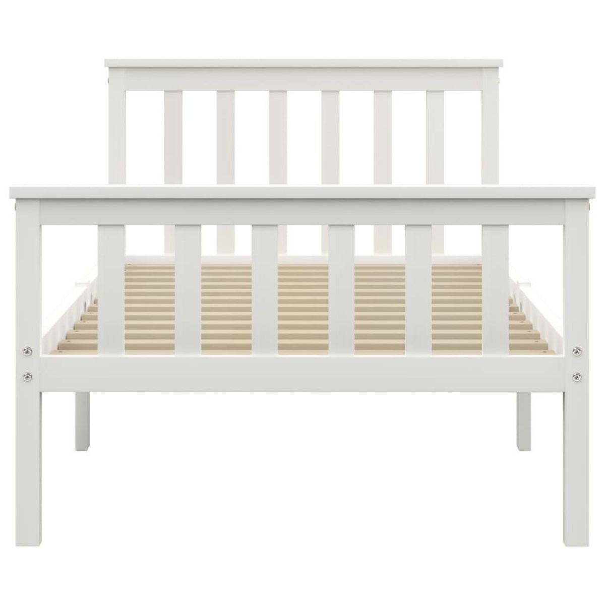 VIDAXL Cadre de lit Blanc Bois de pin massif 100 x 200 cm