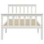 Voir la diapositive 3 : VIDAXL Cadre de lit Blanc Bois de pin massif 100 x 200 cm