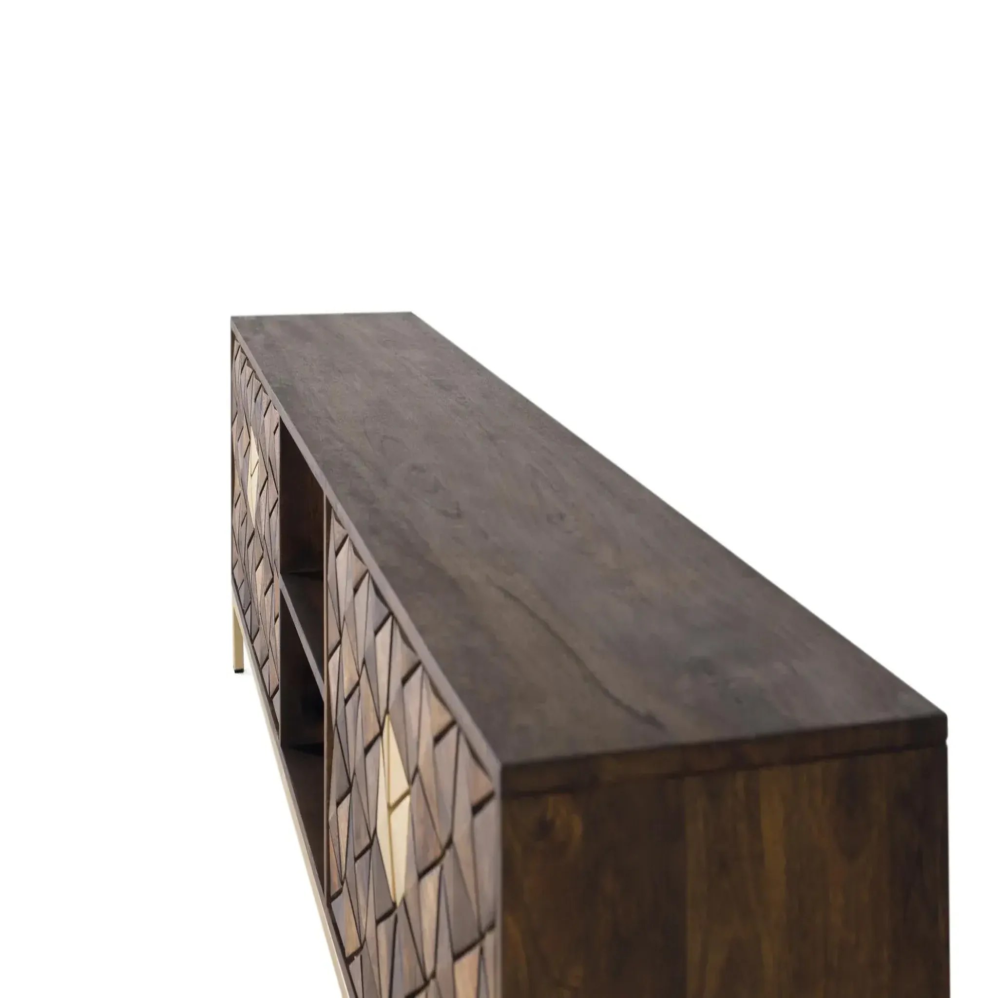 Voir la diapositive 4 : GINER Y COLOMER SL Meuble tv en bois de manguier 190 cm style rustique moderne