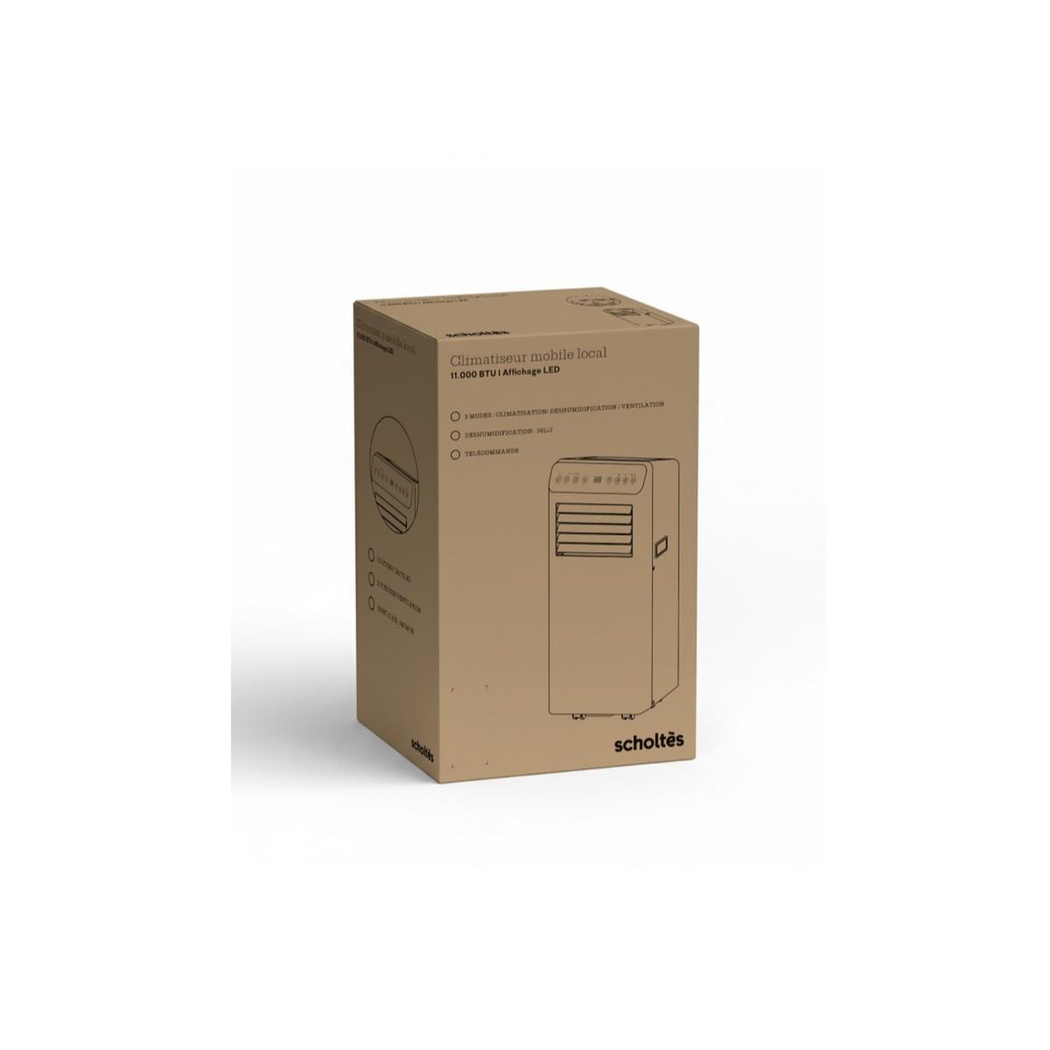 Voir la diapositive 4 : Scholtes Climatiseur mobile 3200w 30m2 - sclim11000e