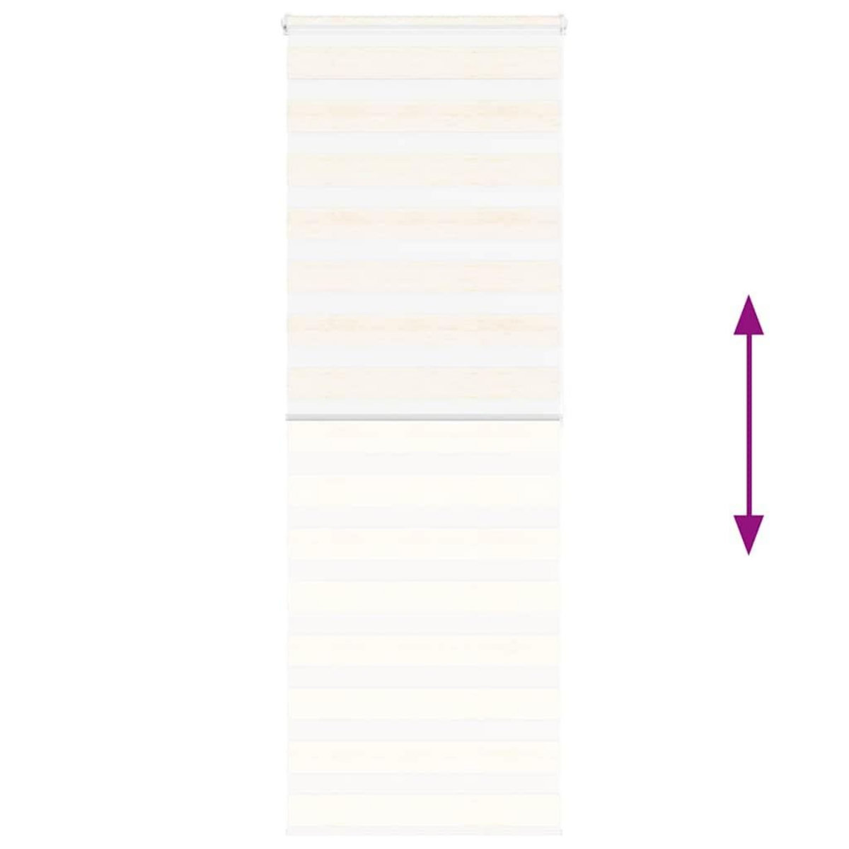 VIDAXL Store zebre beige marbre largeur du tissu 70,9 cm polyester