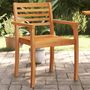 Voir la diapositive 1 : VIDAXL Chaises de jardin lot de 4 59x55x85 bois massif d acacia