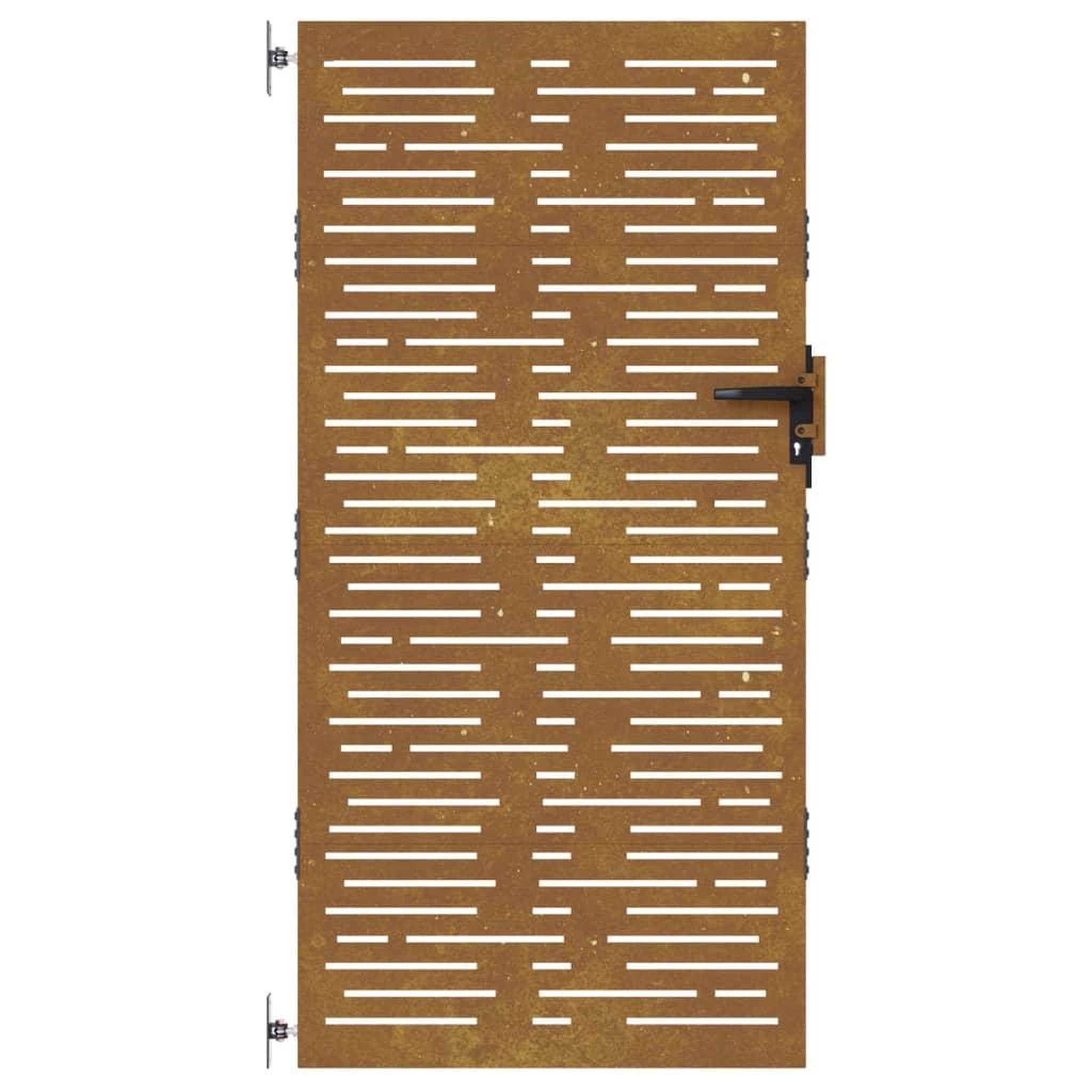 Voir la diapositive 4 : VIDAXL Portail de jardin 85x200 cm acier corten conception de carre
