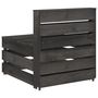 Voir la diapositive 4 : VIDAXL Canape central palette de jardin gris bois de pin impregne