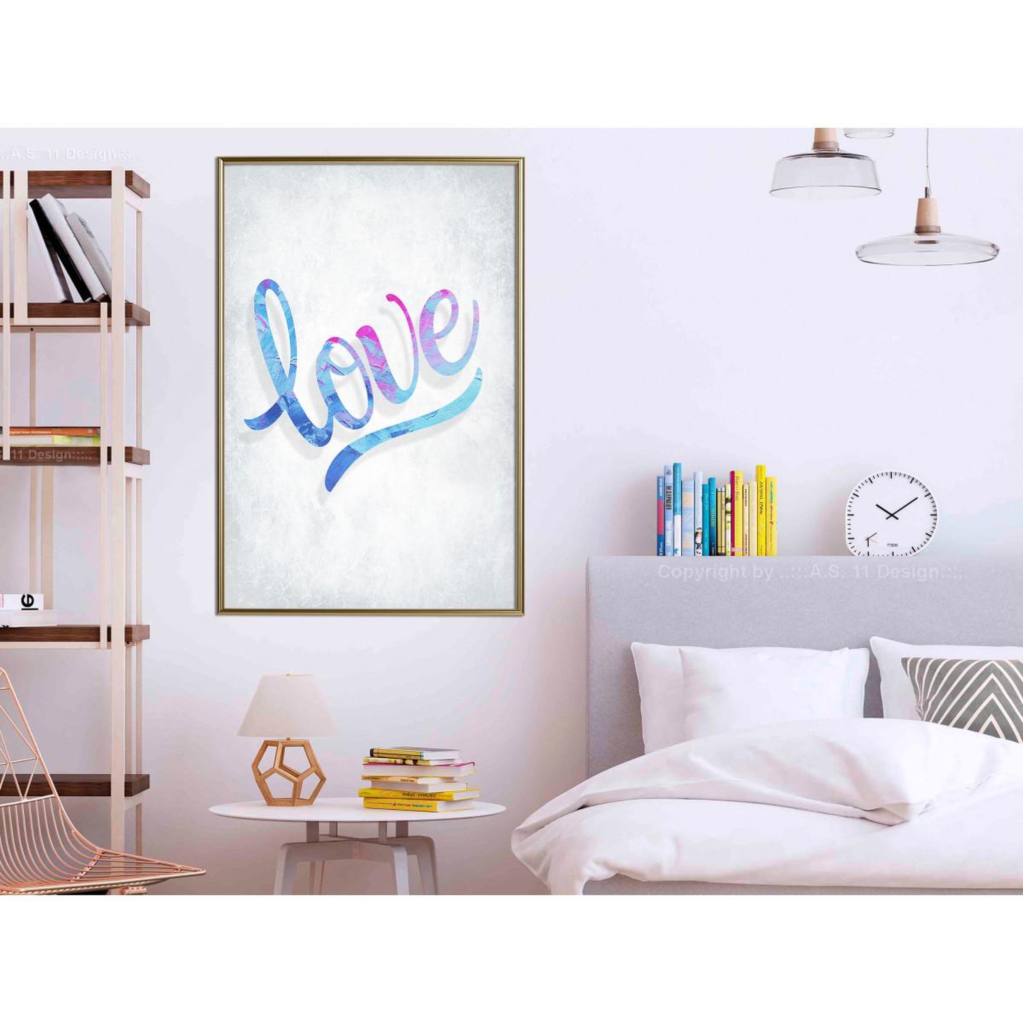 Voir la diapositive 2 : Paris Prix Affiche Murale Encadrée  Love I