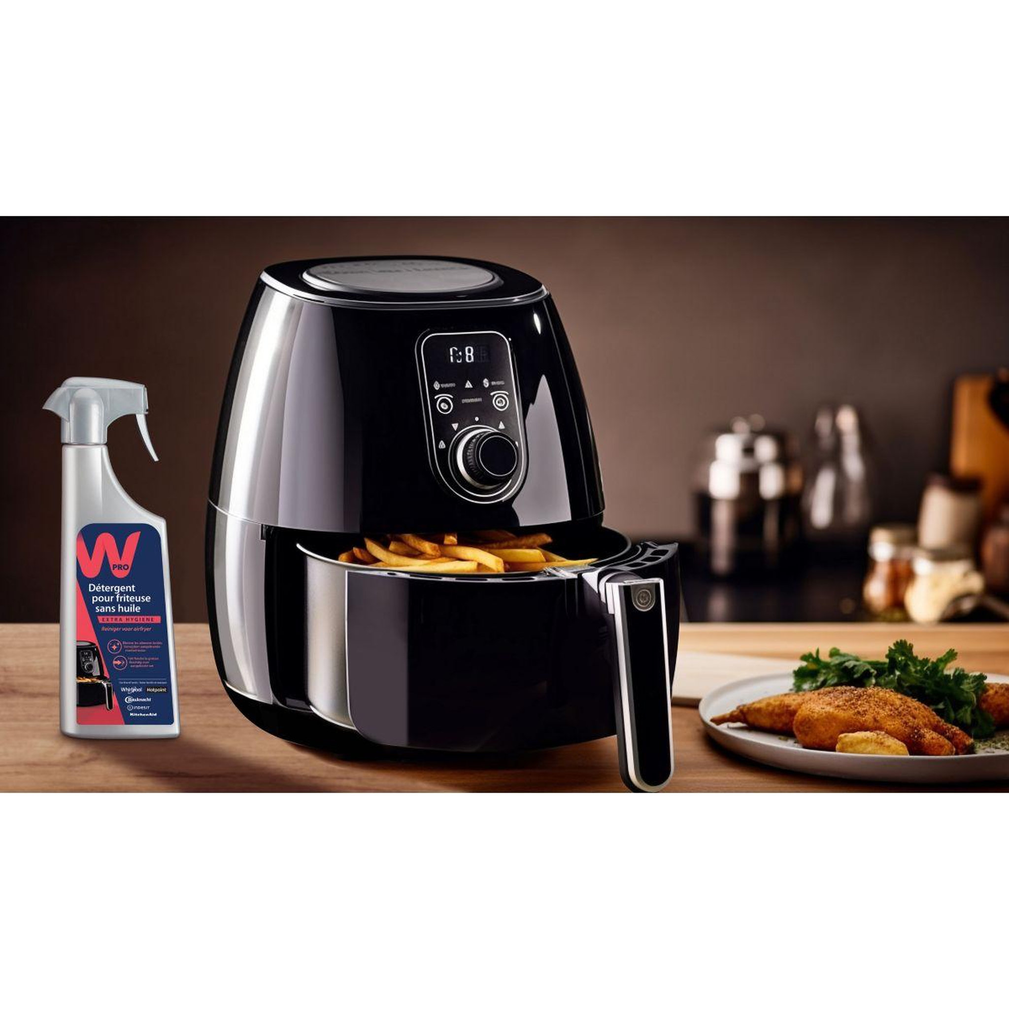 Voir la diapositive 2 : WPRO Nettoyant pour airfryer dfa150