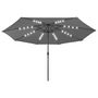 Voir la diapositive 2 : VIDAXL Parasol de jardin avec lumieres LED et mat en metal anthracite