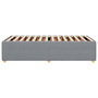 Voir la diapositive 5 : VIDAXL Cadre de lit sans matelas gris clair 90x190 cm tissu