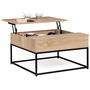 Voir la diapositive 1 : ID MARKET Table basse plateau relevable carrée DETROIT design industriel