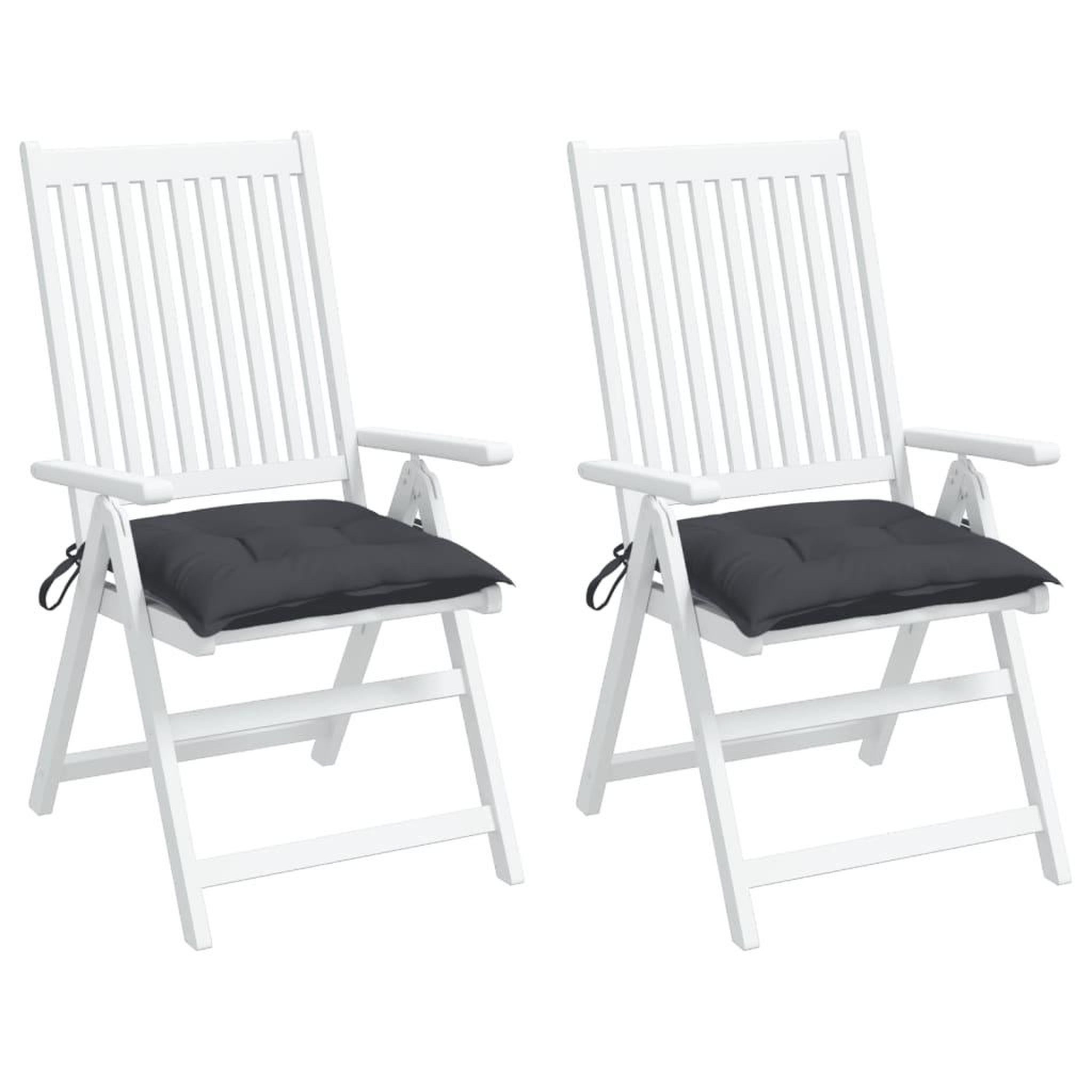 Voir la diapositive 4 : VIDAXL Coussins de chaise lot de 2 anthracite 50x50x7 cm tissu oxford
