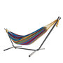 Voir la diapositive 1 : CONCEPT USINE Hamac sur pied 2,6 m avec toile en polyester multicolore COPACABANA