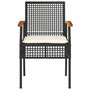 Voir la diapositive 4 : VIDAXL Chaises de jardin coussins lot de 2 noir resine tressee acacia