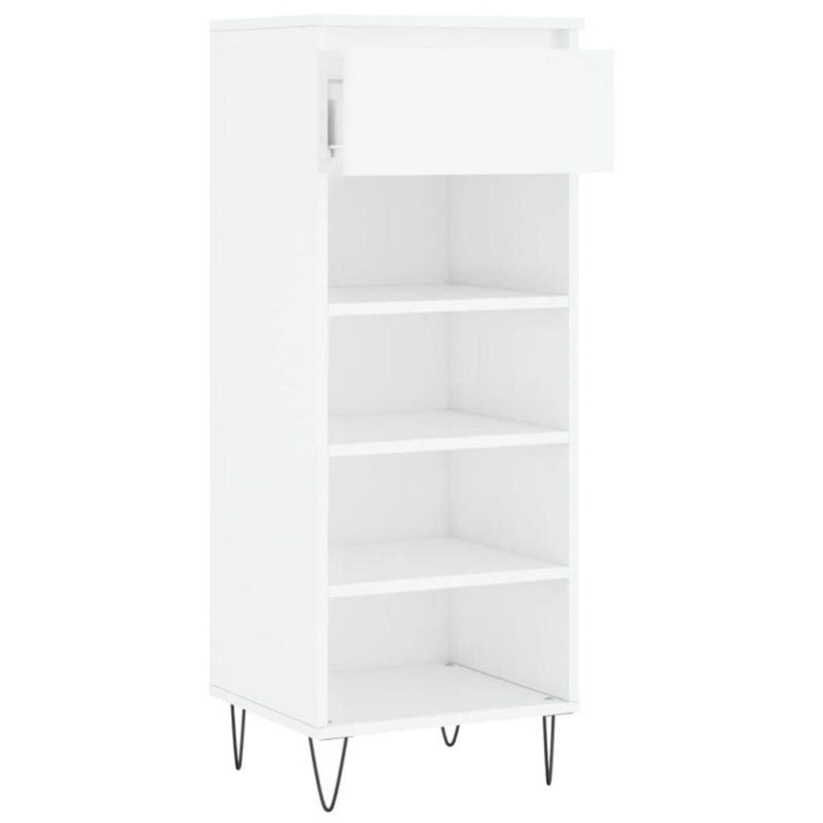 VIDAXL Armoire à chaussures Blanc brillant 40x36x105cm Bois ingénierie