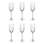 SECRET DE GOURMET Lot de 6 Flûtes à Champagne Design  Victoria  21cl Transparent