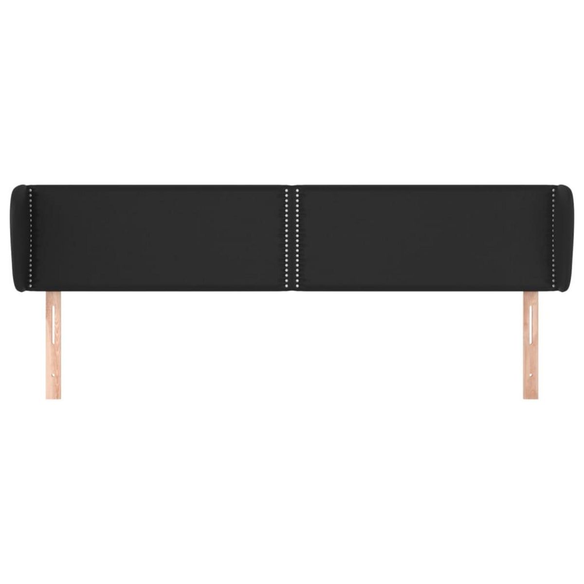 VIDAXL Tete de lit avec oreilles Noir 183x23x78/88 cm Similicuir