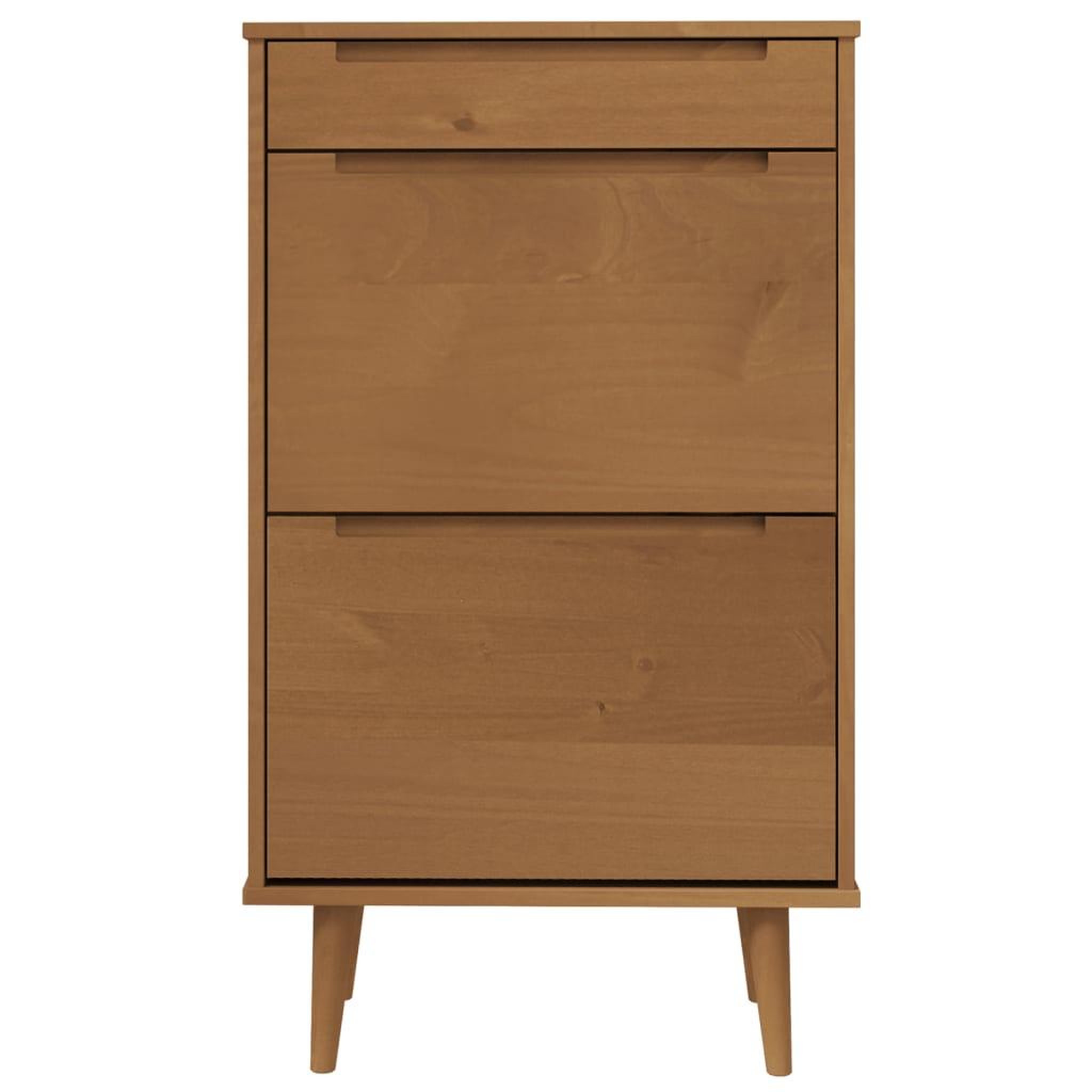 Voir la diapositive 4 : VIDAXL Armoire a chaussures MOLDE Marron 59,5x35x103 cm Bois de pin