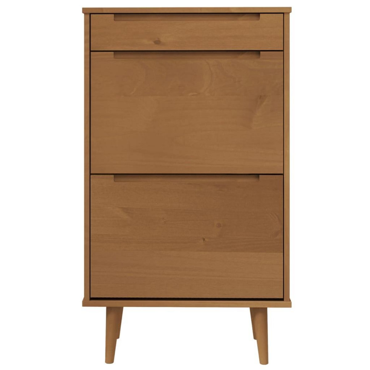 VIDAXL Armoire a chaussures MOLDE Marron 59,5x35x103 cm Bois de pin
