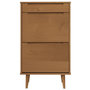 Voir la diapositive 4 : VIDAXL Armoire a chaussures MOLDE Marron 59,5x35x103 cm Bois de pin