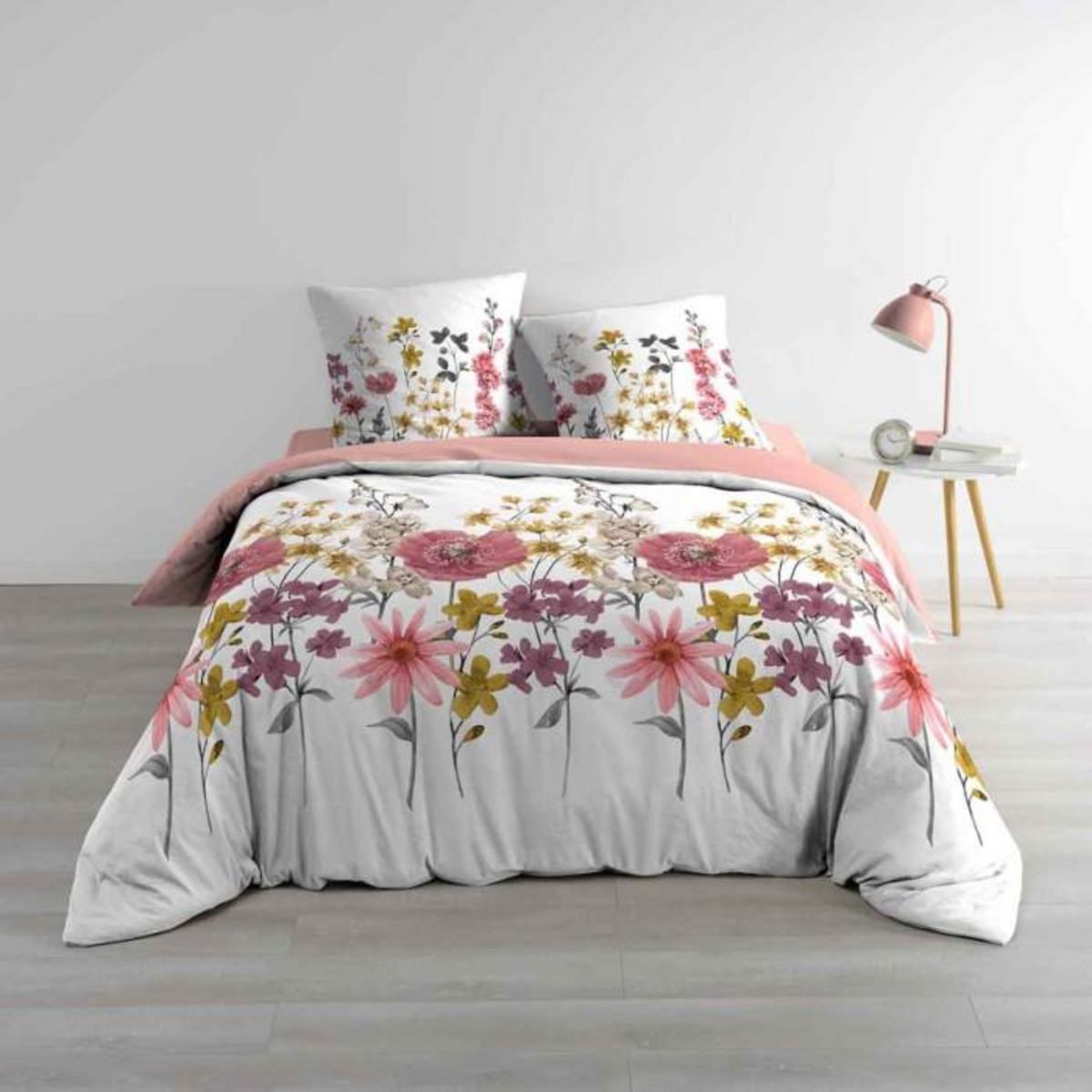 Paris Prix Parure de Lit 3 Pièces  Rosine  240x220cm Blanc