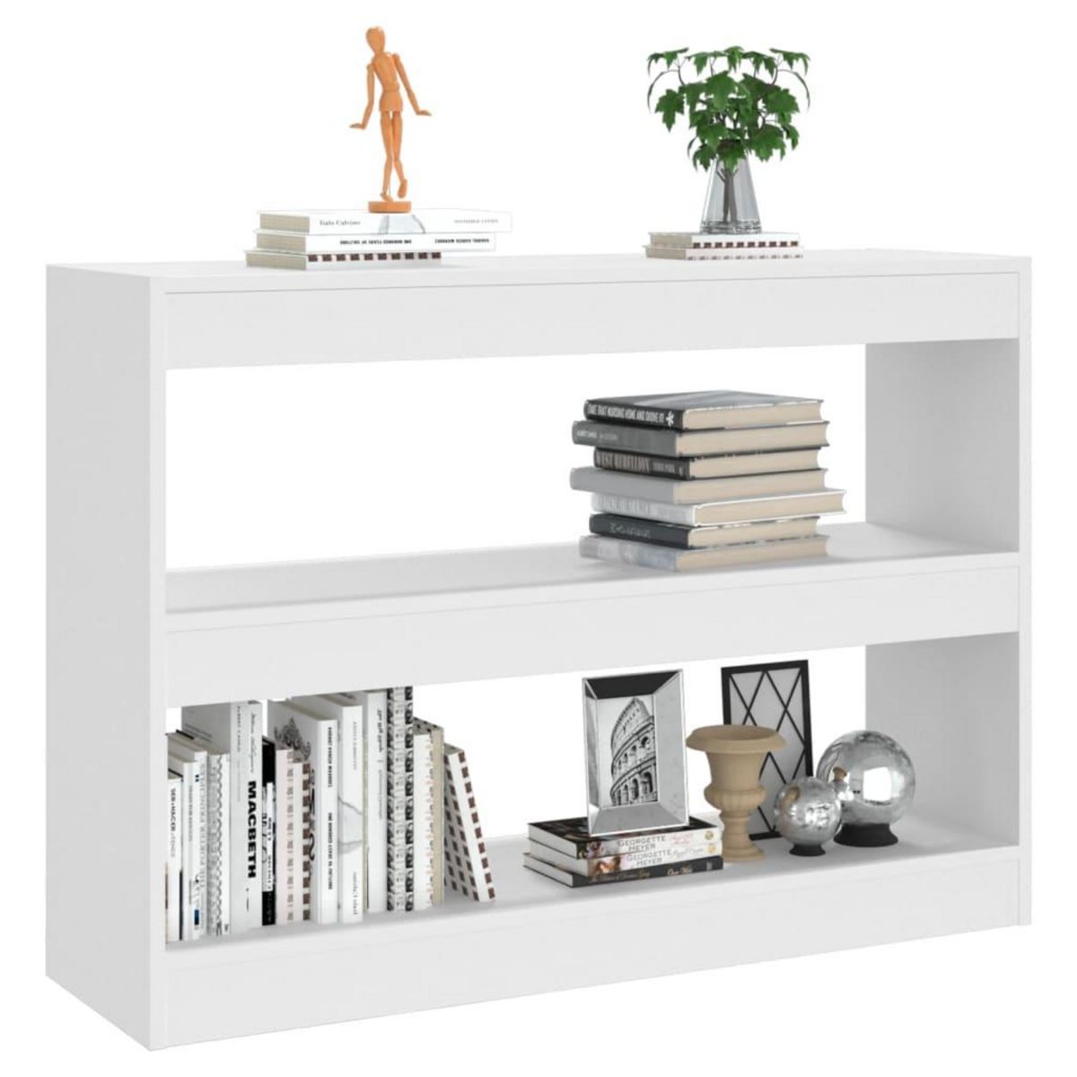 VIDAXL Bibliotheque/Separateur de piece Blanc 100x30x72 cm