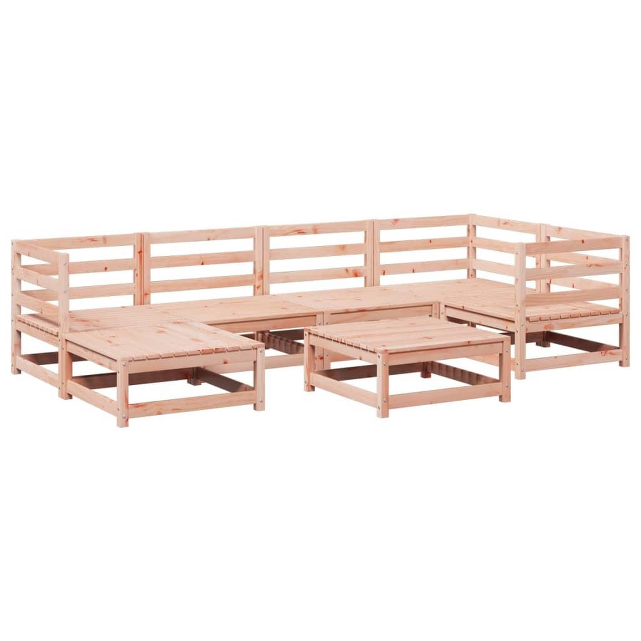 Voir la diapositive 2 : VIDAXL Salon de jardin 7 pcs bois massif sapin de douglas