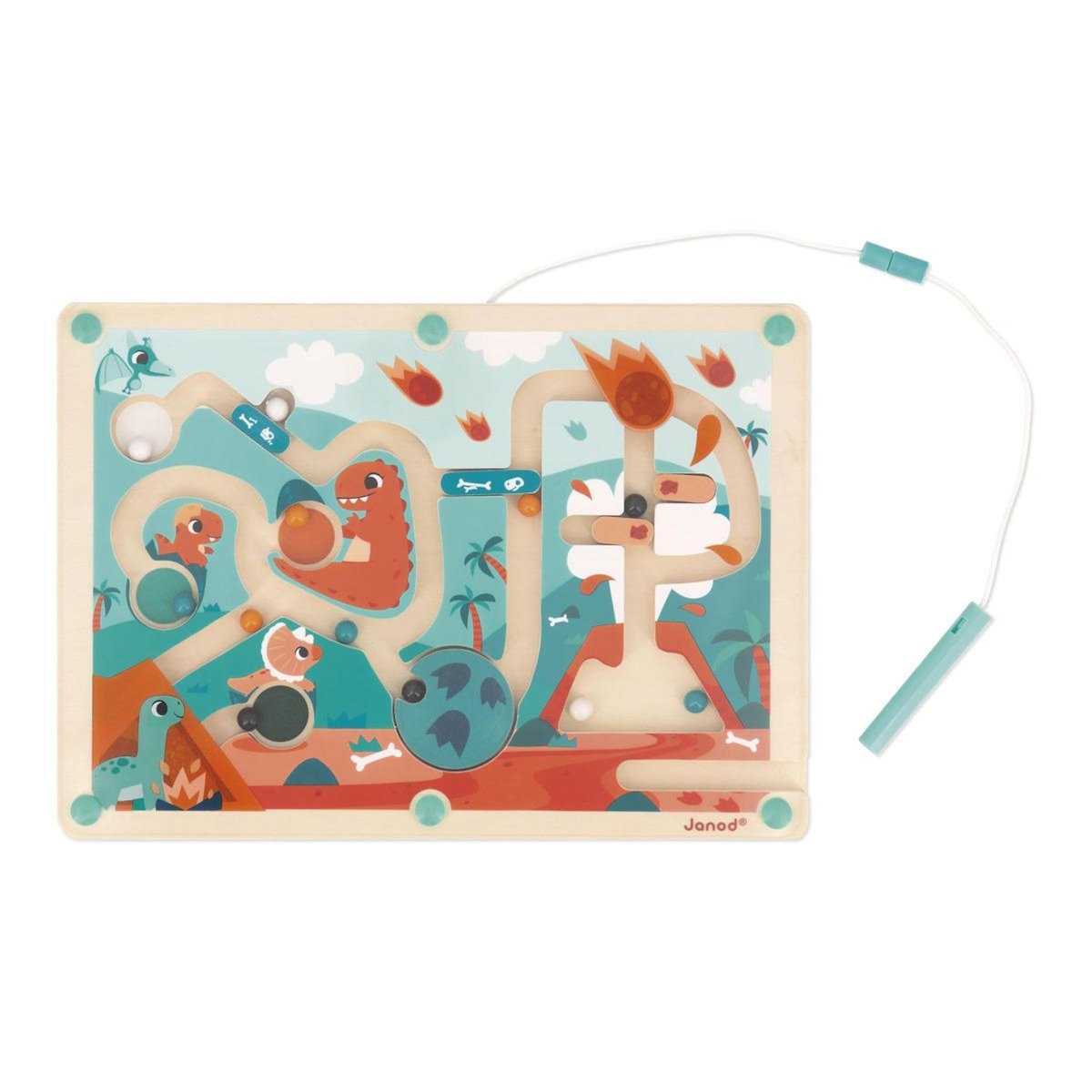 Juratoys-Janod Labyrinthe à Billes Magnetique Dino
