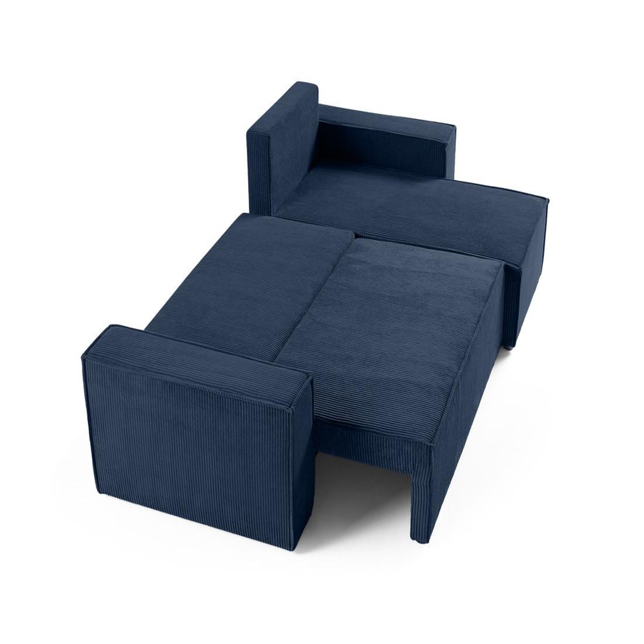 Voir la diapositive 3 : BEST MOBILIER Cezanne - canapé d'angle réversible - 4 places - convertible avec coffre - en velours côtelé