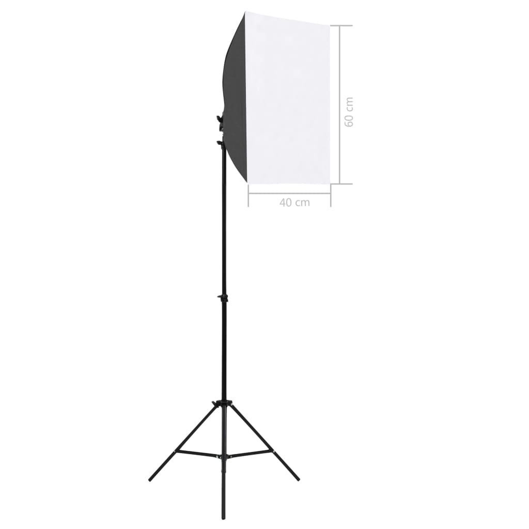 Voir la diapositive 6 : VIDAXL Kit de studio photo avec boîte a lumiere et toiles de fond