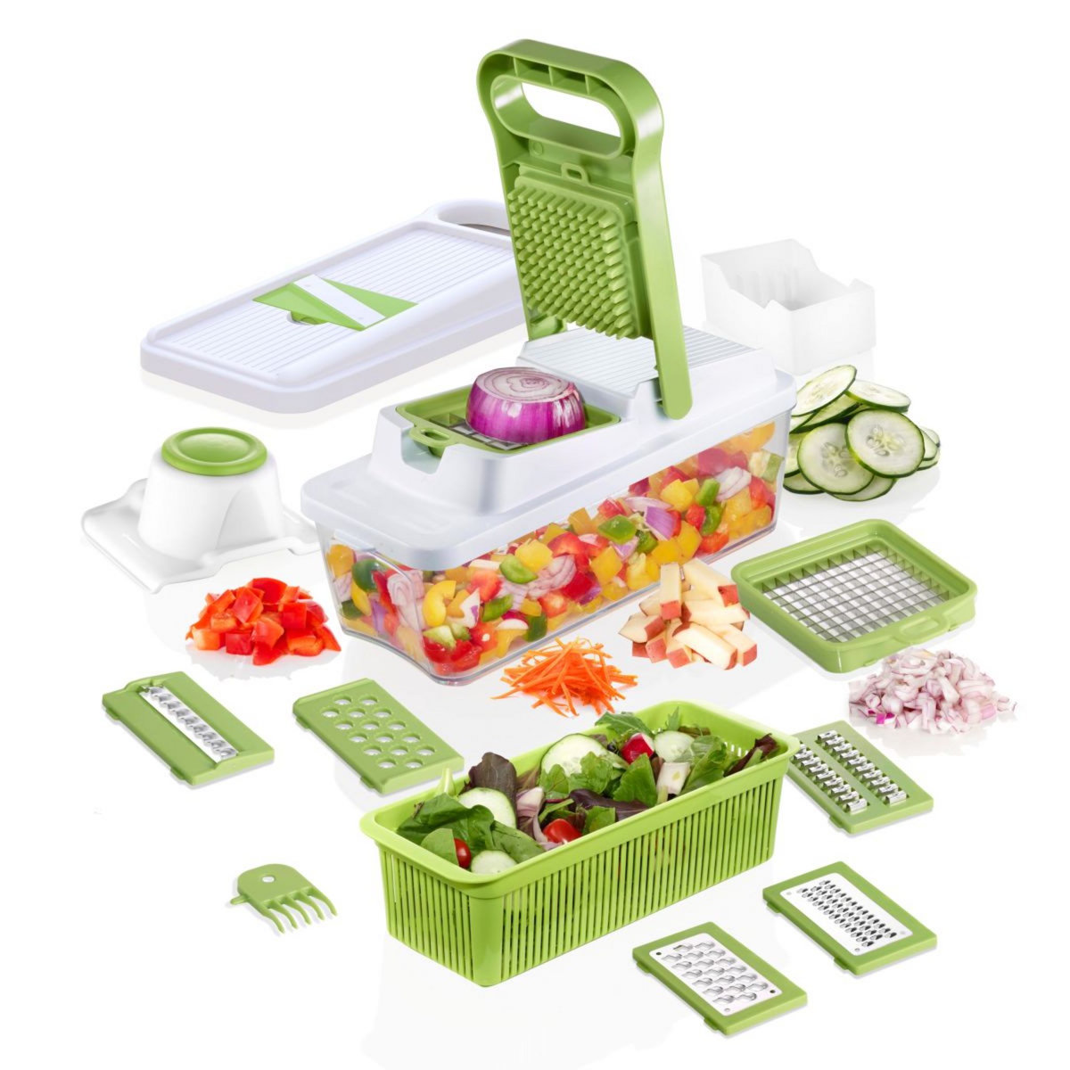 ACTUEL Multi coupe fruits et légumes 10 en 1 vert