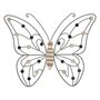 Voir la diapositive 1 : Paris Prix Décoration Murale en Métal  Papillon  39cm Noir & Naturel