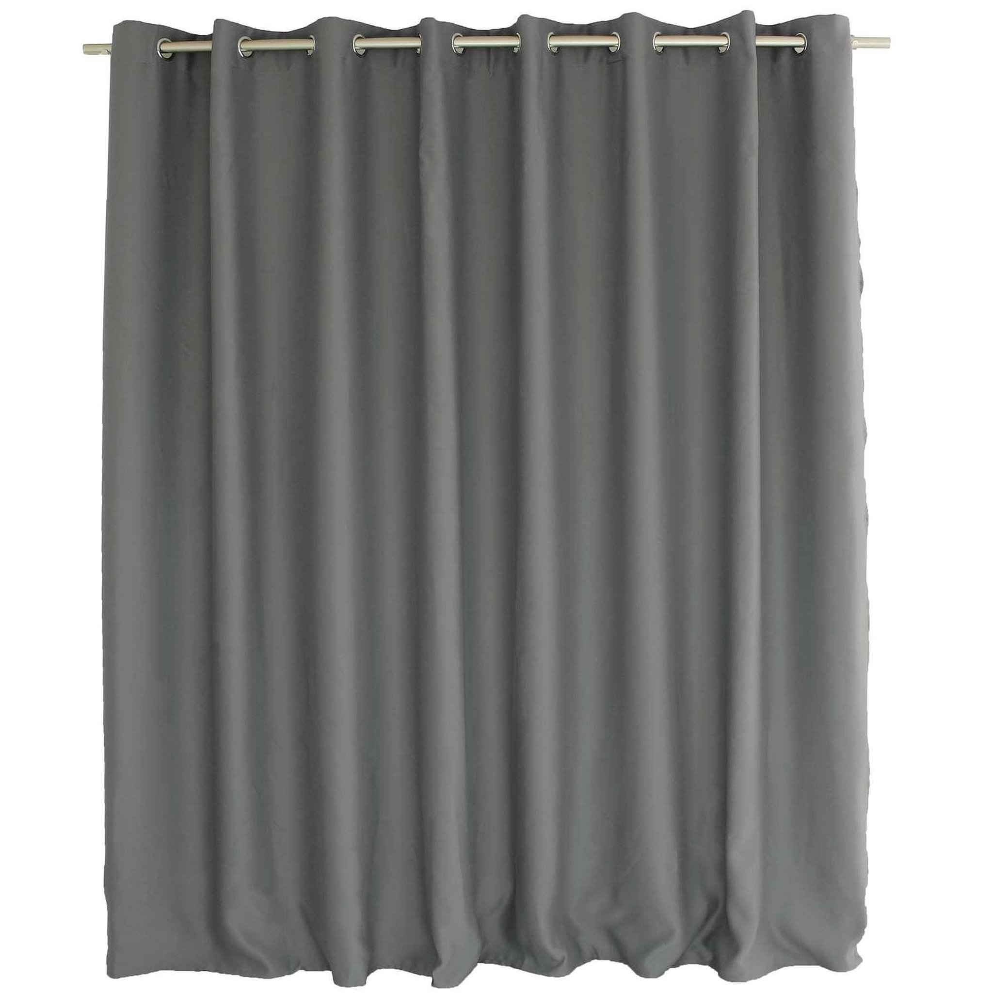 TOILINUX Rideau occultant grande largeur reglisse. Coloris disponibles : Gris, Beige, Noir