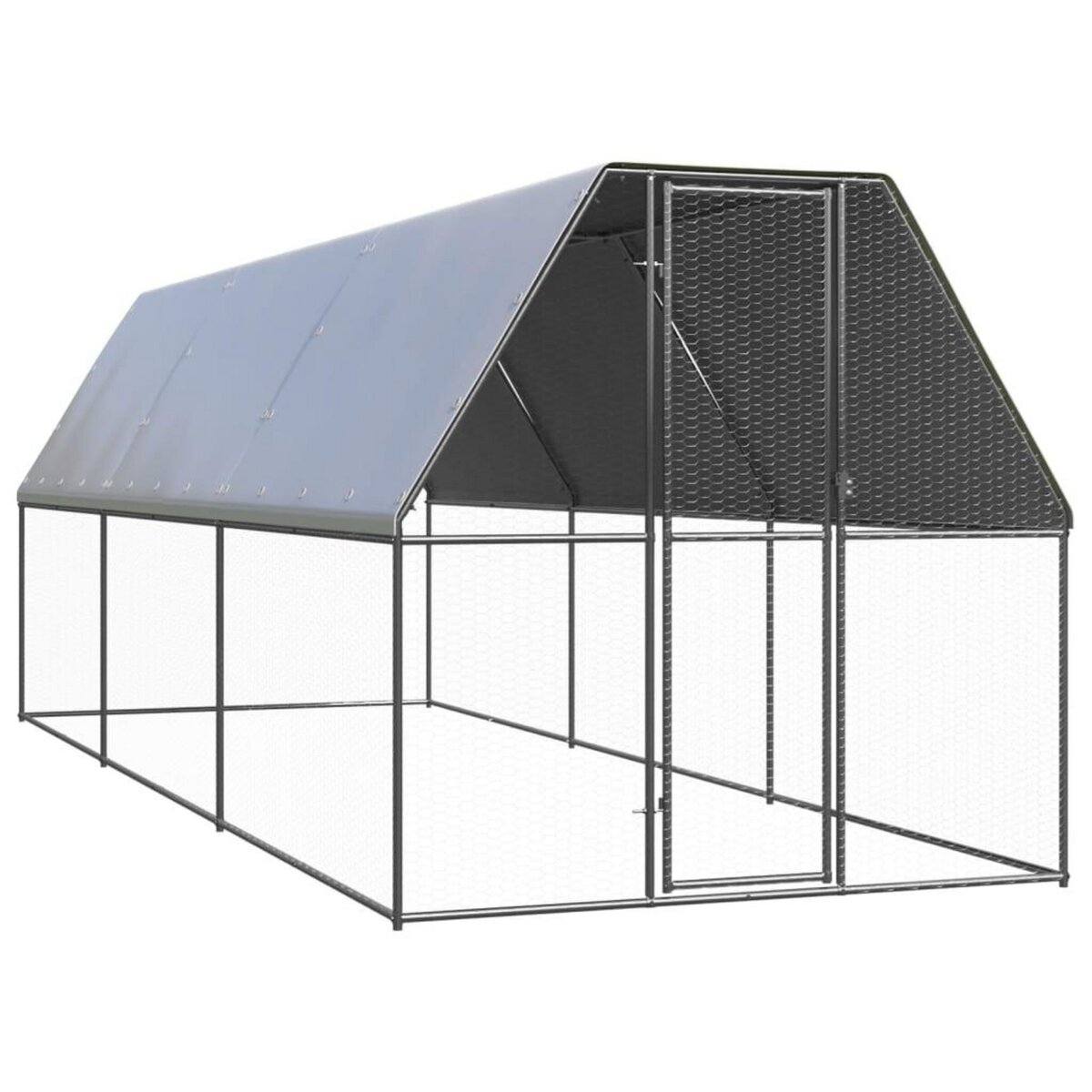 VIDAXL Poulailler d'exterieur 2x6x2 m Acier galvanise