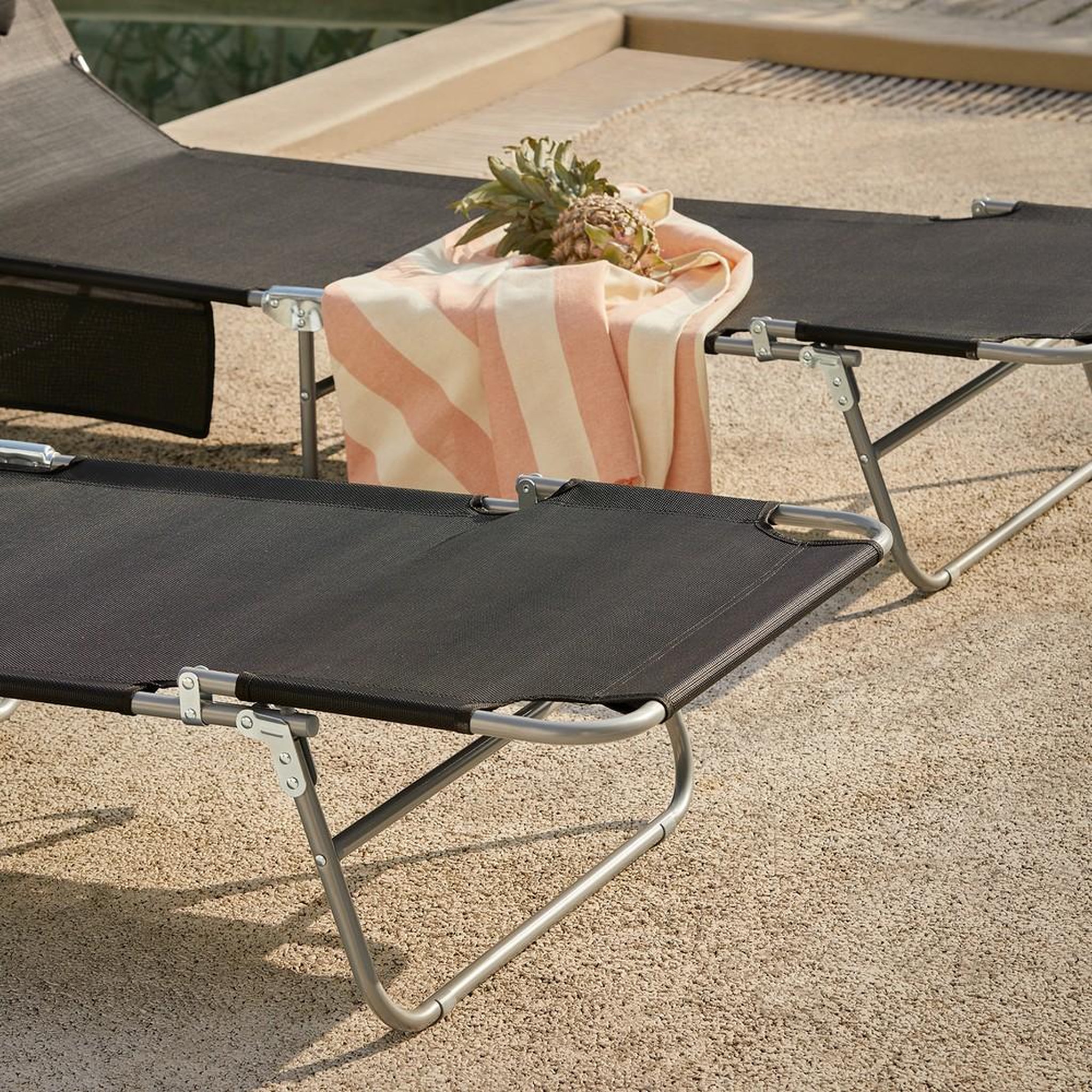 Voir la diapositive 6 : SOBUY SoBuy - Lot de 2 bains de soleil - Moderne - OGS48X2