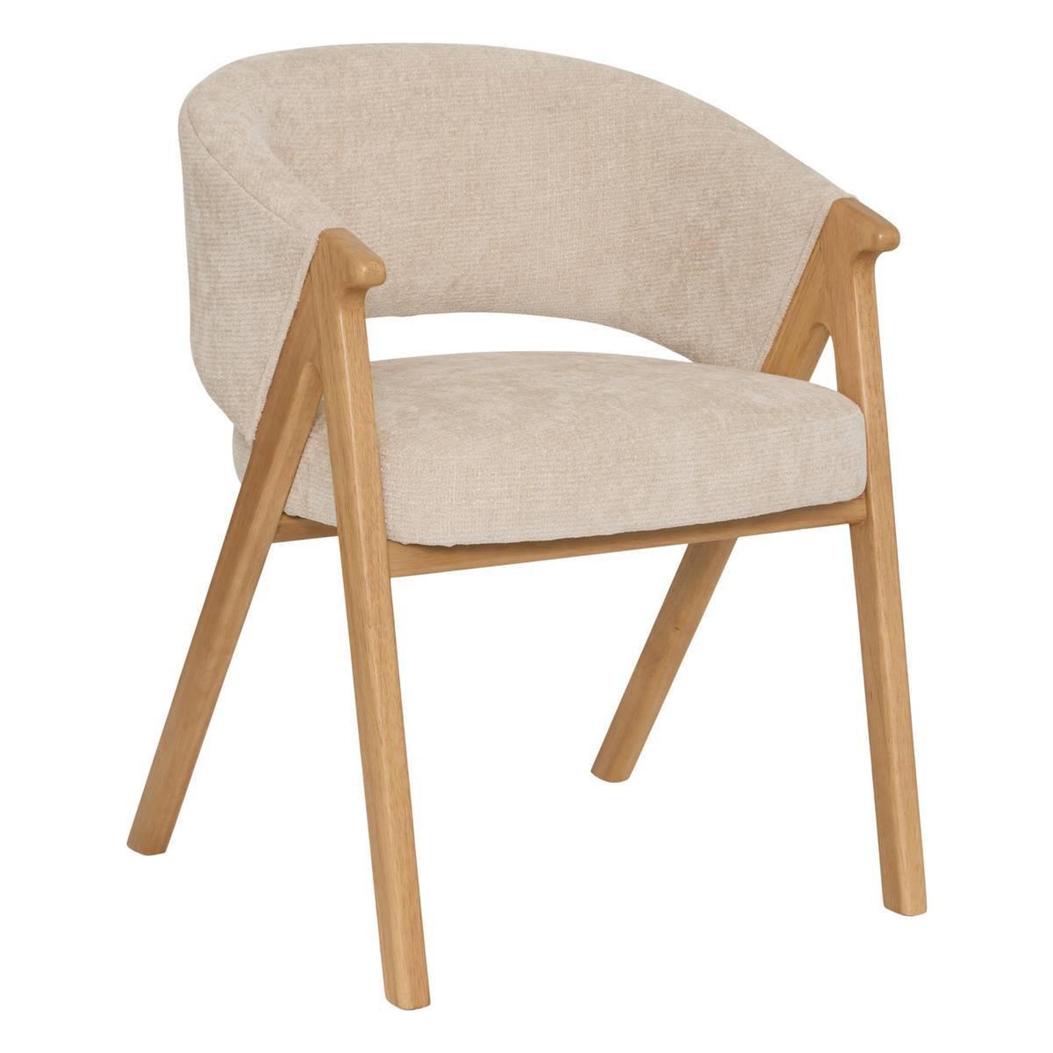 ATMOSPHERA Chaise Fauteuil Design  Amza  79cm Ivoire