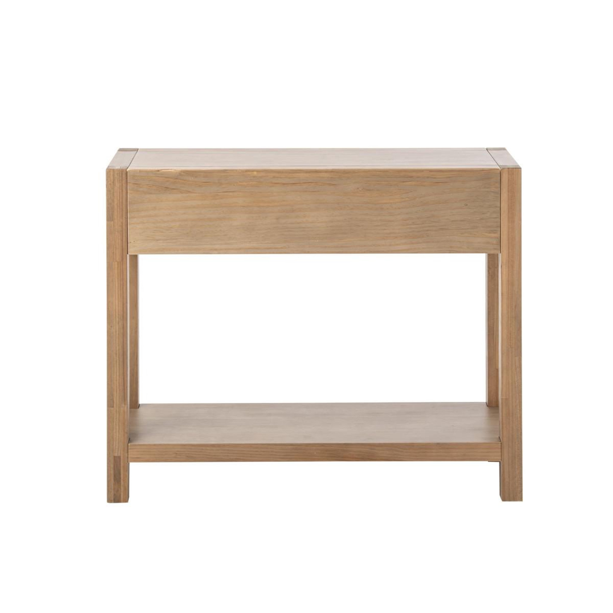 Voir la diapositive 4 : J-LINE Console 2 tiroirs en bois  blois  100cm naturel