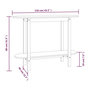 Voir la diapositive 6 : VIDAXL Table console Blanc 110x40x80 cm Bois massif de pin
