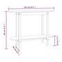 Voir la diapositive 6 : VIDAXL Table console Blanc 110x40x80 cm Bois massif de pin