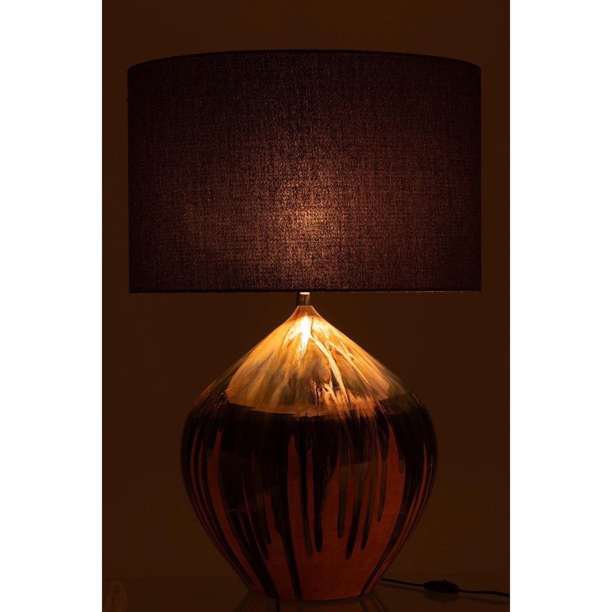 Voir la diapositive 3 : J-LINE Lampe à poser en céramique  peinture  80cm multicolore