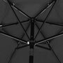 Voir la diapositive 5 : VIDAXL Parasol de jardin a 3 niveaux avec mat en aluminium anthracite