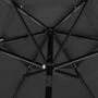 Voir la diapositive 5 : VIDAXL Parasol de jardin a 3 niveaux avec mat en aluminium anthracite