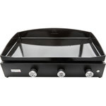 Le marquier Plancha gaz Pure 375 Noir 3 brûleurs à poser, 75x40 cm