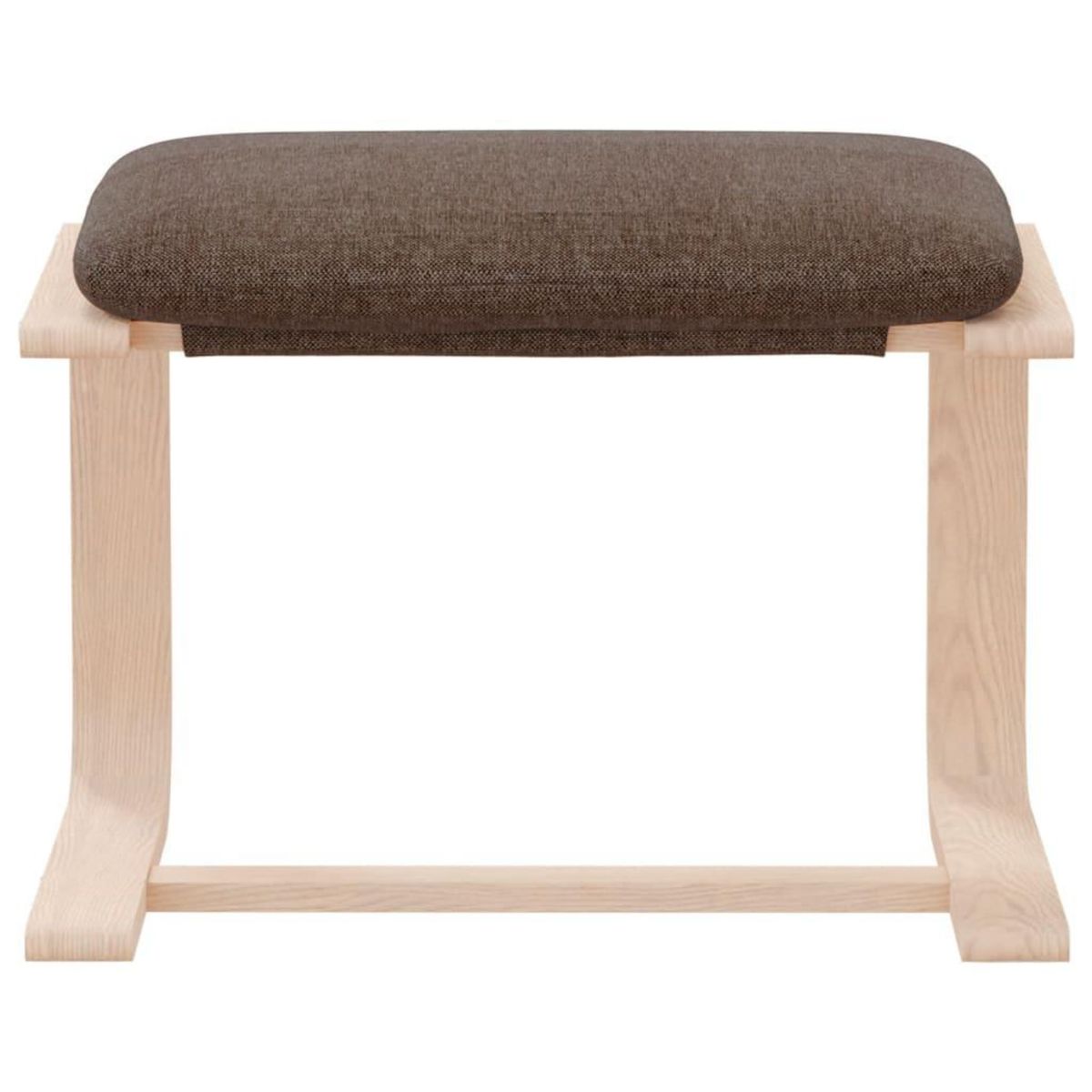 VIDAXL Repose-pied Marron fonce 51x41x40 cm Tissu