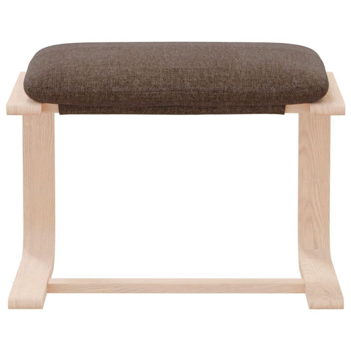 VIDAXL Repose-pied Marron fonce 51x41x40 cm Tissu