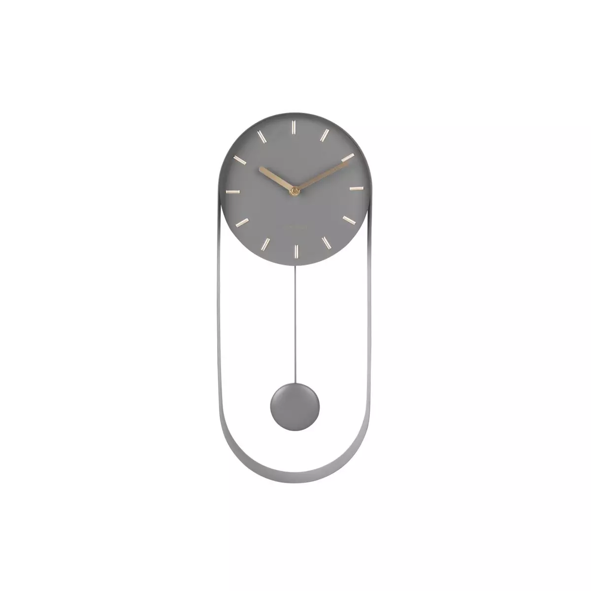 Karlsson Horloge à balancier pendulum design Charm - H. 50 cm - Gris